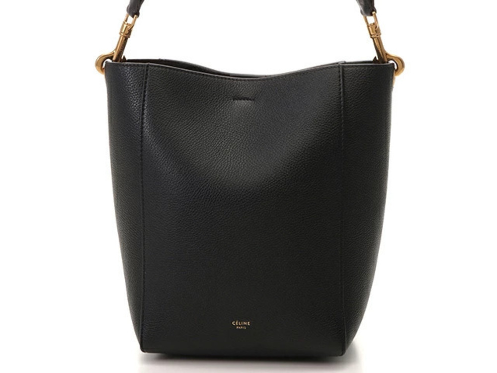 Celine Sangle Bucket Bag Black Calfskin